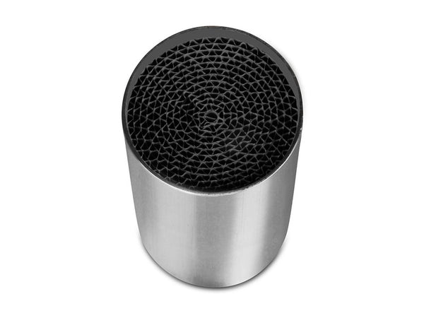 MIVV Catalytic Converter ACC.049.A1 i rostfritt stål med bikakestruktur för effektiv avgasrening. Perfekt reservdel inom fordonsavgassystem.