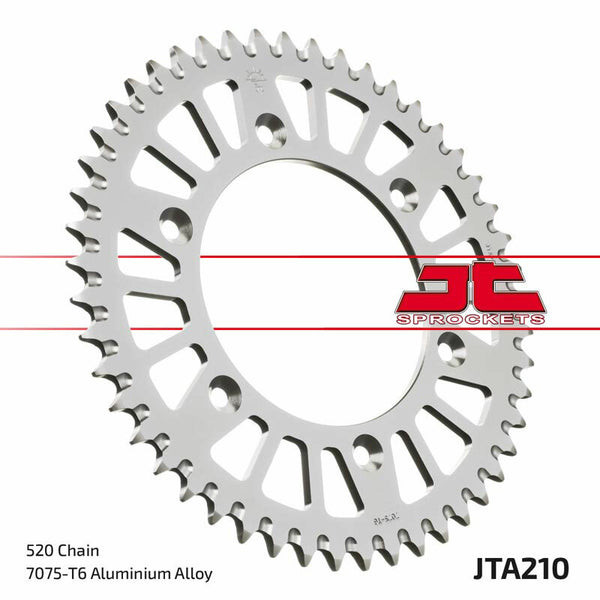 JT SPROCKETS Aluminium Ultra-Light Self-Cleaning Rear Sprocket 210 - 520 JTA210.52BLK