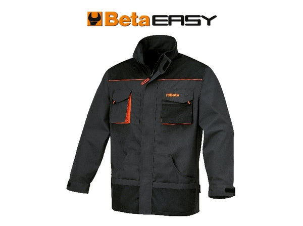 Beta Work Jacket in T/C Canvas 260 g/m² Oxford Inserts Gray Size S 079090901