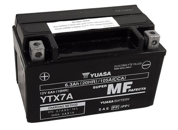 YUASA Underhållsfritt Fabriksaktiverat Batteri - YTX7A-FA