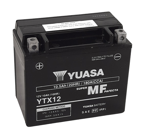 YUASA Underhållsfritt Fabriksaktiverat Batteri - YTX12-FA