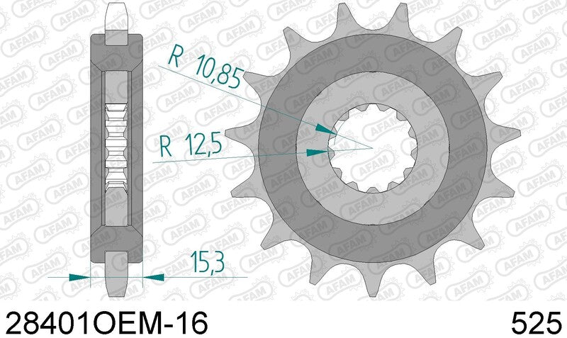 AFAM Steel Noise-free Front Sprocket 28401 - 525