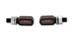 Highsider CNC LED Indicators Little Bronx, Black, Tinted Glass, E-Approved, (Pair) 204-2860