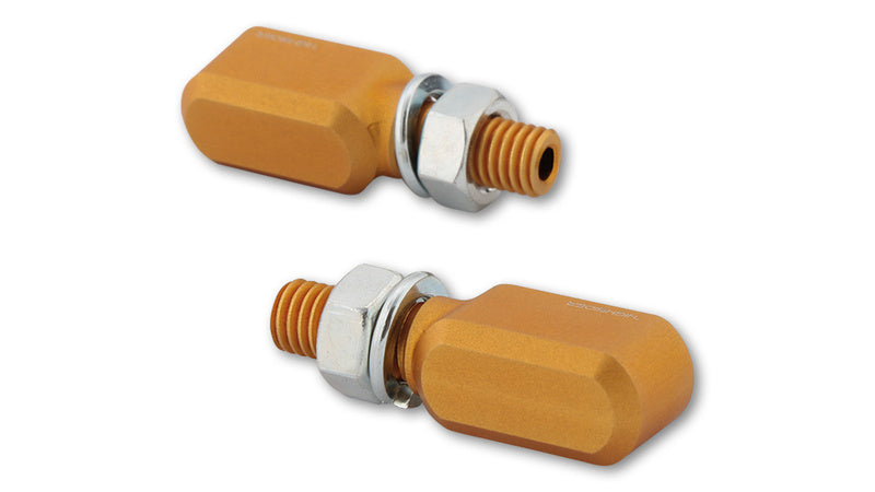 Highsider CNC LED Indicators Little Bronx, Gold, Tinted Glass, E-Approved, (Pair) 204-2864