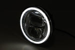 Highsider LED Main Head Light Insert Type7 With Side Light Ring, Round, Chrome, 5 3/4" 226-020