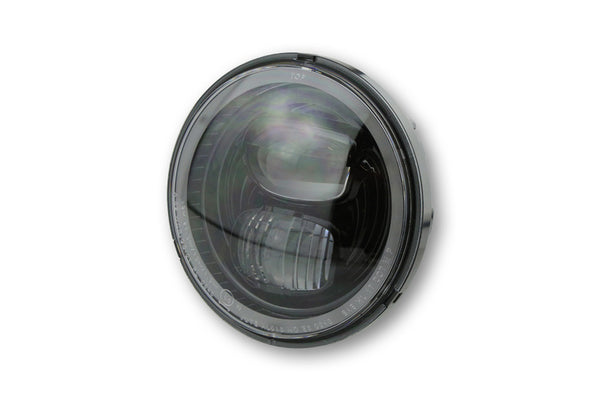 Highsider LED Main Head Light Insert Type7 With Parking Light Ring, Round, Black, 5 3/4" 226-021