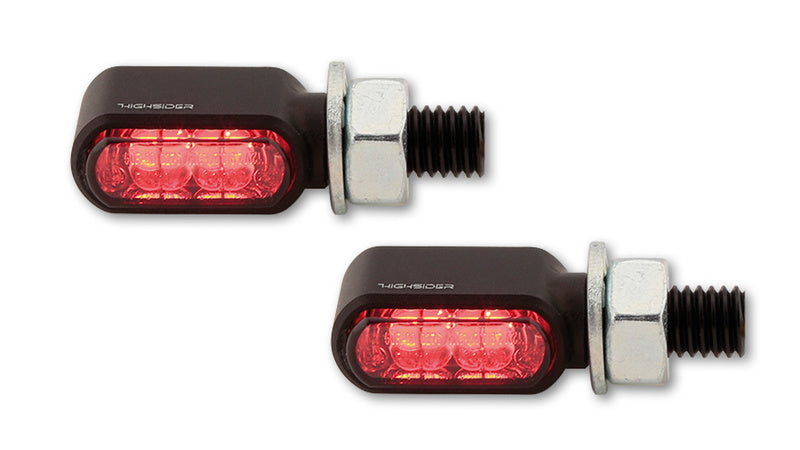 Highsider CNC LED 3in1 Tail-, Brake Light, Indicator Little Bronx, Black, Tinted. 254-2860