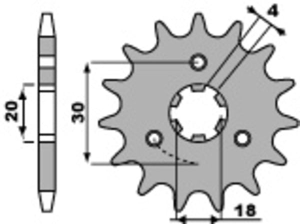 PBR Steel Standard Front Sprocket 2056 - 520 2056 11 18NC