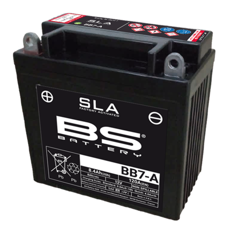 BS Battery Konventionellt Batteri med Syrapaket - BB7-A