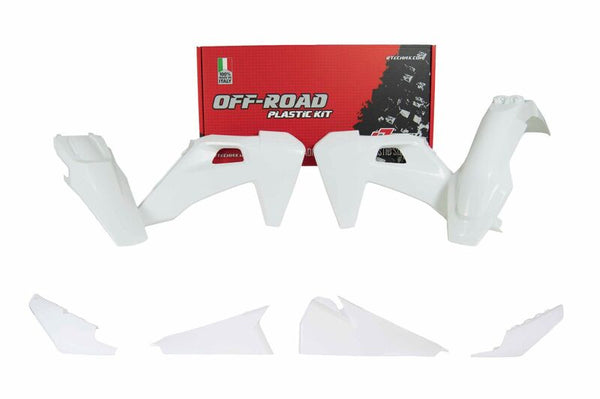 RACETECH Plastic Kit - White Husqvarna TE/FE R-KITHSQ-BN0-420