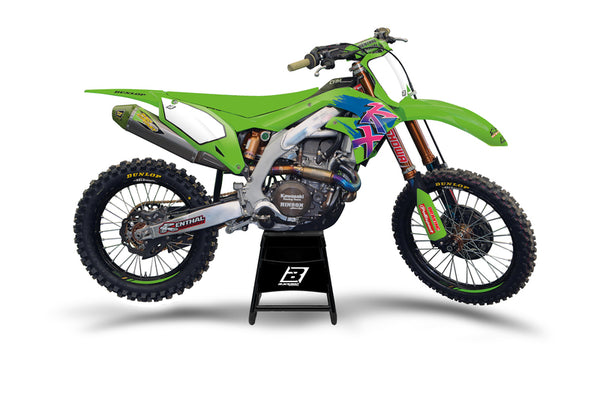 BLACKBIRD Retro Graphic Kit - Kawasaki KX125/250 2427AA