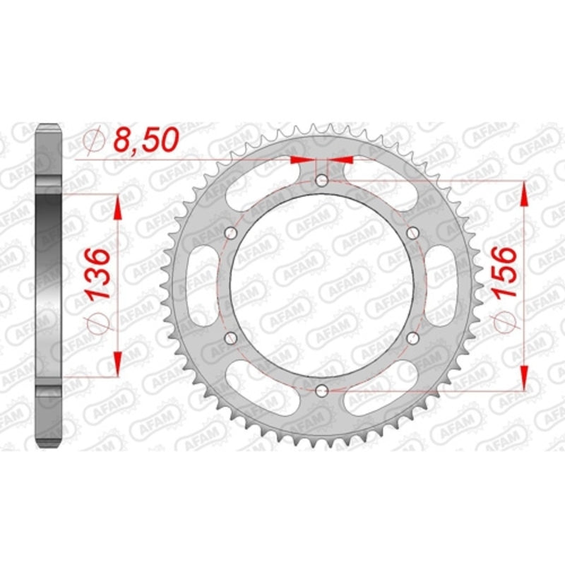 AFAM Steel Standard Rear Sprocket 53104