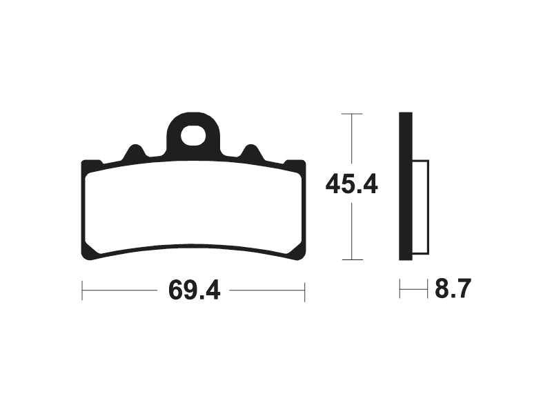 Tecnium Maxi Scooter Sintered Metal Brake Pads - MSS377 1111143