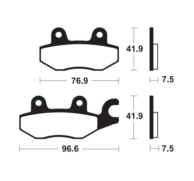 Tecnium Sintermetall Bromsbelägg - MF455