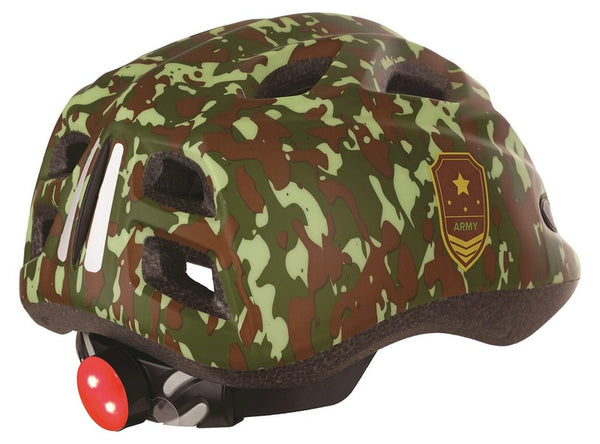 POLISPORT Helmet Junior Army with Led Light Size S 52/56 cm 8740900016
