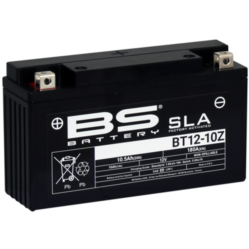 BS BATTERY SLA BATTERY MAINTENANCE FREE FACTORY ACTIVATED - BT12-10Z