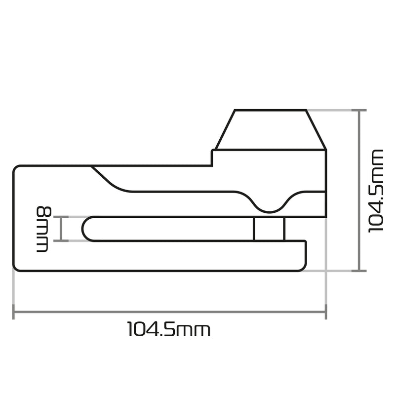 Oxford Titan Skivbromslås – Ø10mm Svart