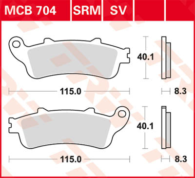 TRW BRAKE PAD TRW MCB704 MCB704