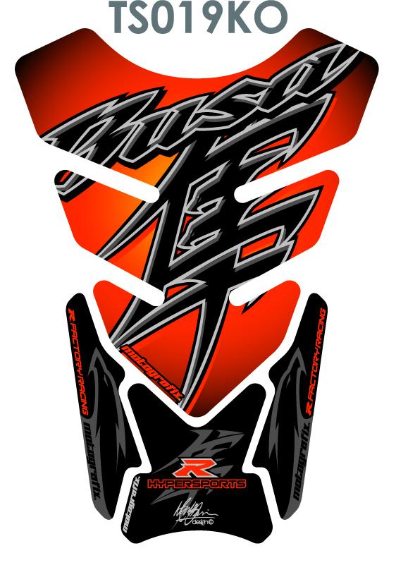 TANK PROTECTION QUADRA-UNIVERSAL BLACK/ORANGE