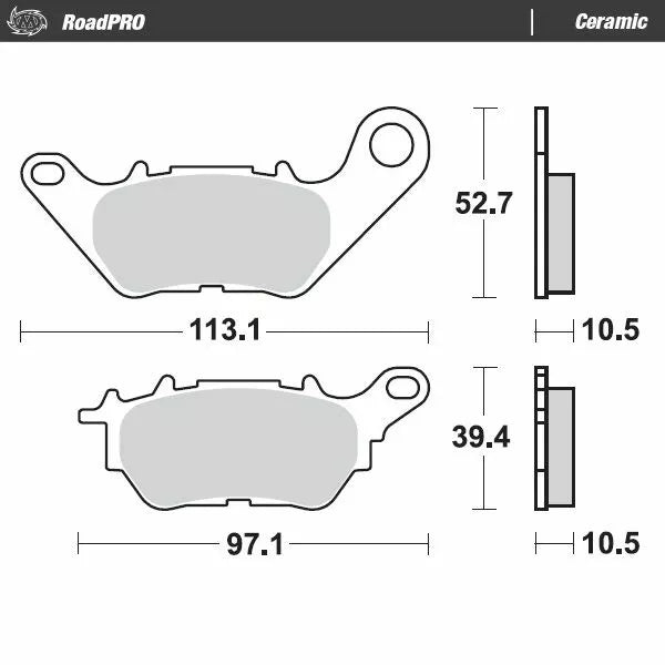 MOTO-MASTER BRAKE PAD CERAMIC 412604