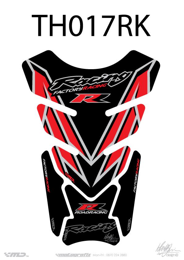 TANK PROTECTION QUADRA-UNIVERSAL RED/BLACK