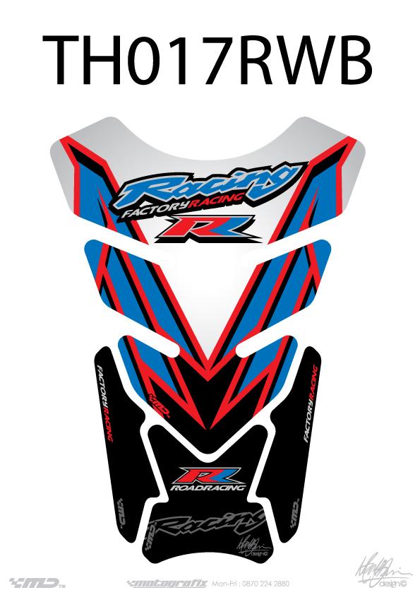 TANK PROTECTION QUADRA-UNIVERSAL RED/WHITE