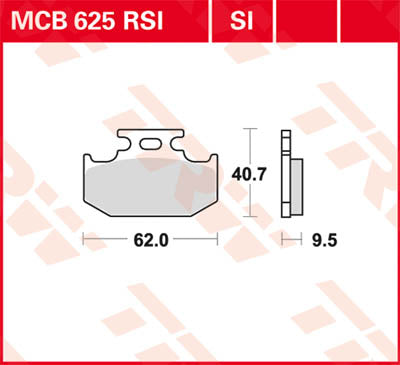 TRW Brake Pad TRW MCB625SI MCB625SI