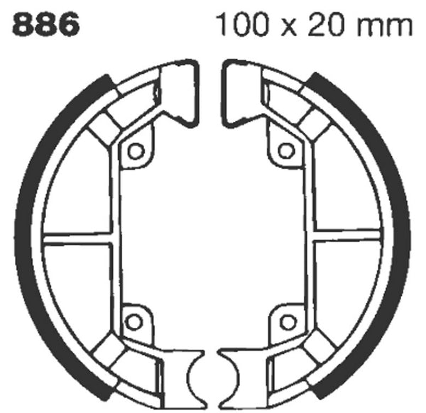 EBC BRAKE SHOE STANDARD 886