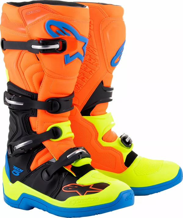 ALPINESTARS(MX) BOOT TECH5 OR FL/BL/YL 10 2015015-4755-10