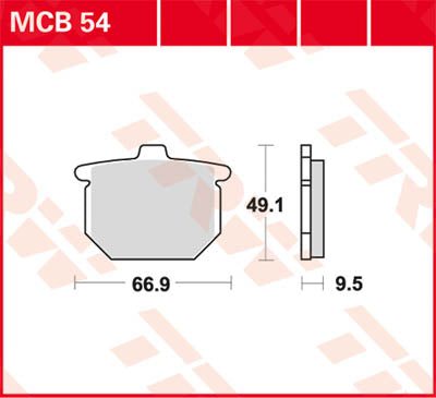 TRW BRAKE PAD TRW MCB54 MCB54