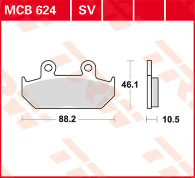 TRW BRAKE PAD TRW MCB624SV MCB624SV