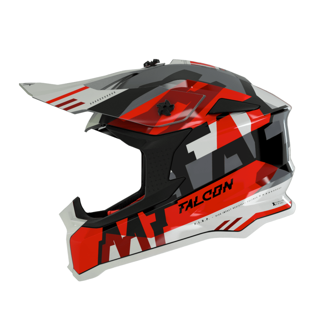 MT Helmets Cross Mc-Hjälm Ayra Falcon Pearl Röd