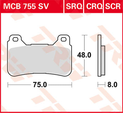 TRW BRAKE PAD TRW MCB755CRQ MCB755CRQ