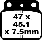 EBC BRAKE PAD CARBON TT DIRT FA137TT