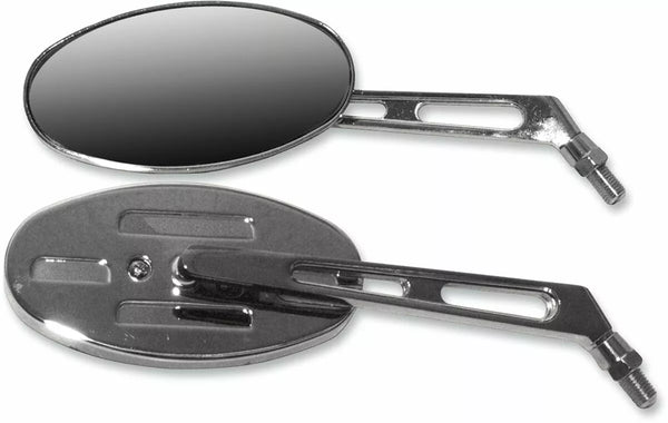 EMGO MIRROR OVAL BILLET S/STEM 20-26305