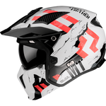 MT Helmets Öppen Mc-Hjälm Streetfighter Twin Pearl White