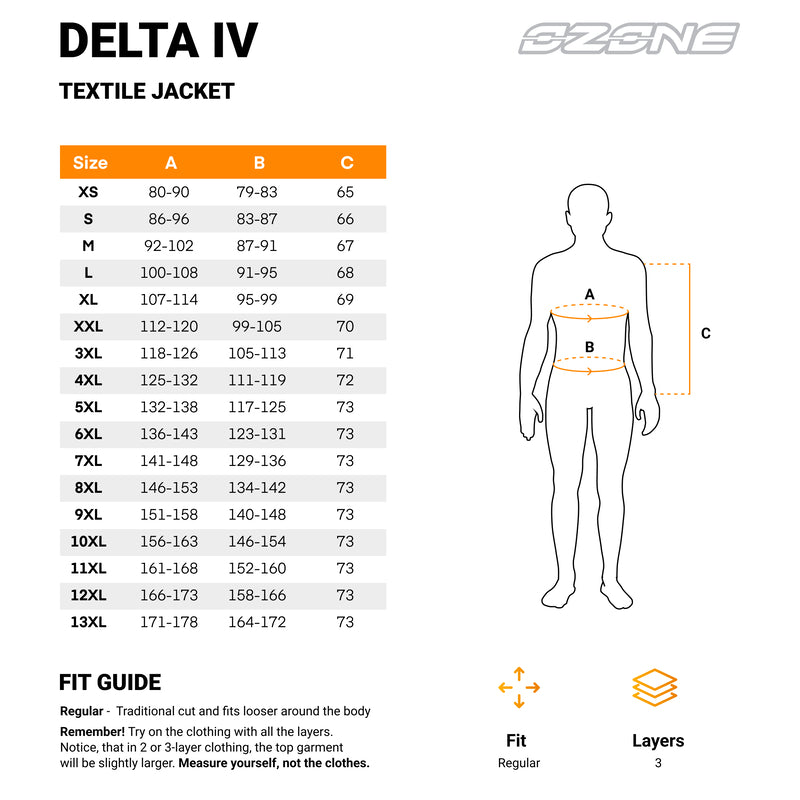 Ozônio têxtil mc-jacket delta iv preto