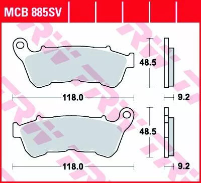 TRW BRAKE PAD SINTER MCB885SV