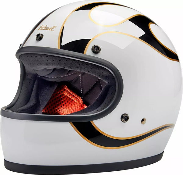BILTWELL HELMET GRINGO W/B FLAM SM 1002-561-502