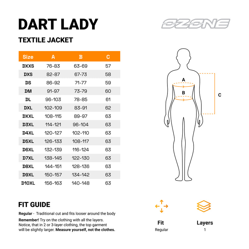 OZONE LADY TEXTILE MC JAPET DART BLACK