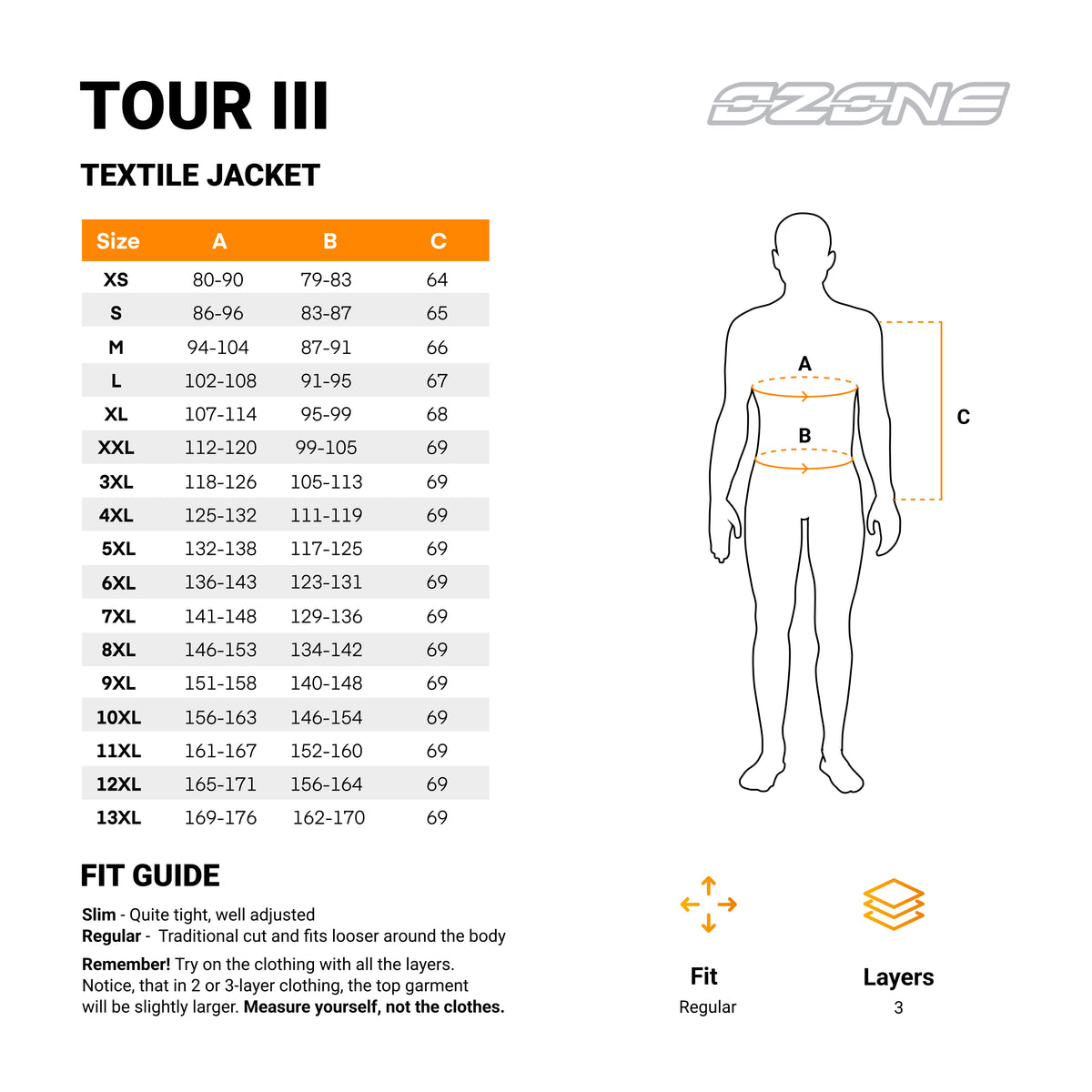 Ozone Textil Mc-Jacka Tour III Svart /Flu