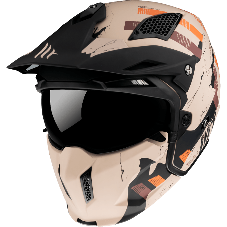 MT Helmets Öppen Mc-Hjälm Streetfighter A14 Matt Orange