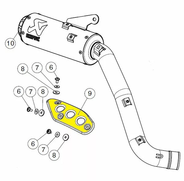 AKRAPOVIC HEAT SHIELD STAINLESS STEEL XS P-HSY7R3