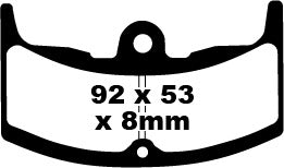 EBC BRAKE PAD FA SER ORGANIC FA080