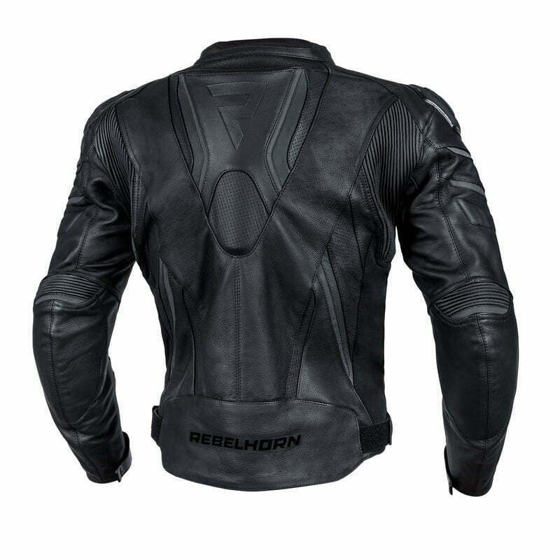 Rebelhorn mc-leather jacket fighter black