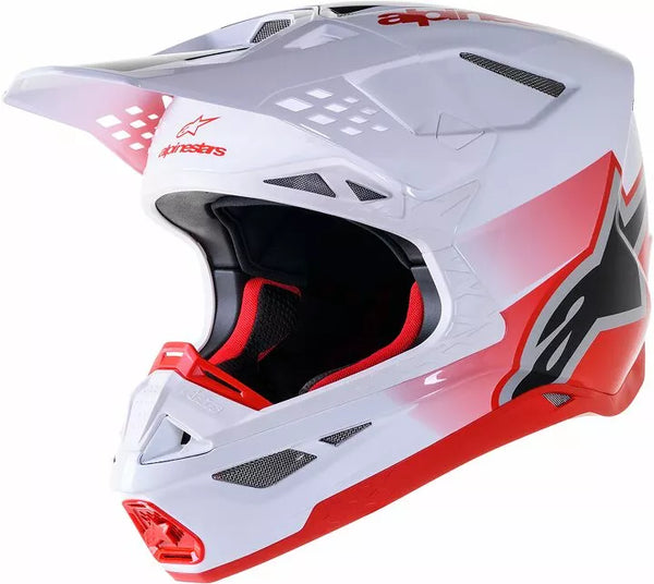 Alpinestars Cross Mc-Hjälm Supertech M10 Unite Vit /Röd