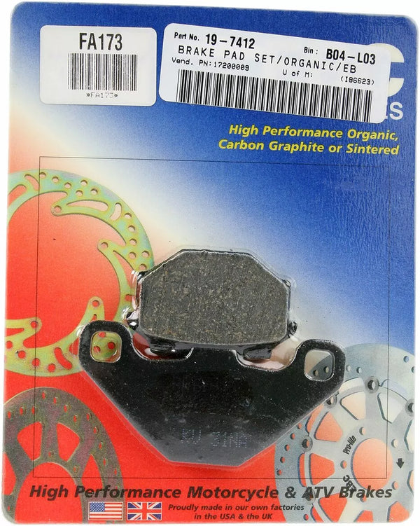 EBC BRAKE PAD FA SEE Organic FA173
