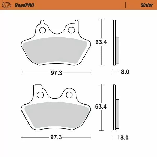 MOTO-MASTER BRAKE PAD SINTER REAR 411902