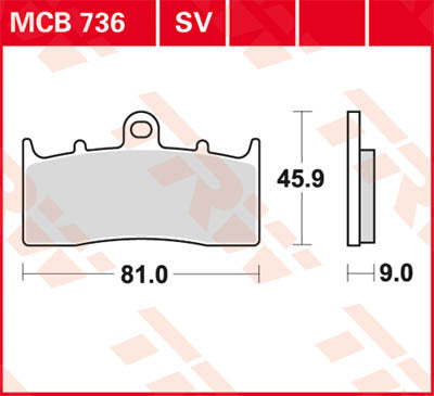 TRW BRAKE PAD TRW MCB736SV MCB736SV