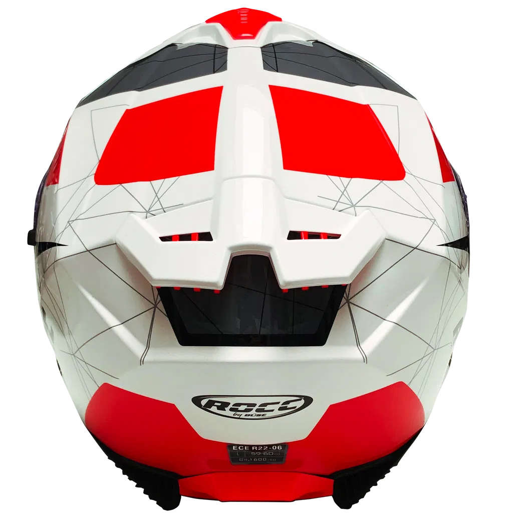 ROCC 390 Integral MC Helmet White /Red